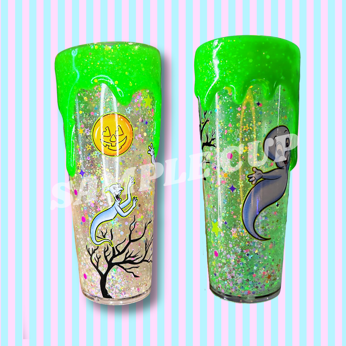 24oz - Acrylic Stadium - Glow in the Dark- Snow Globe