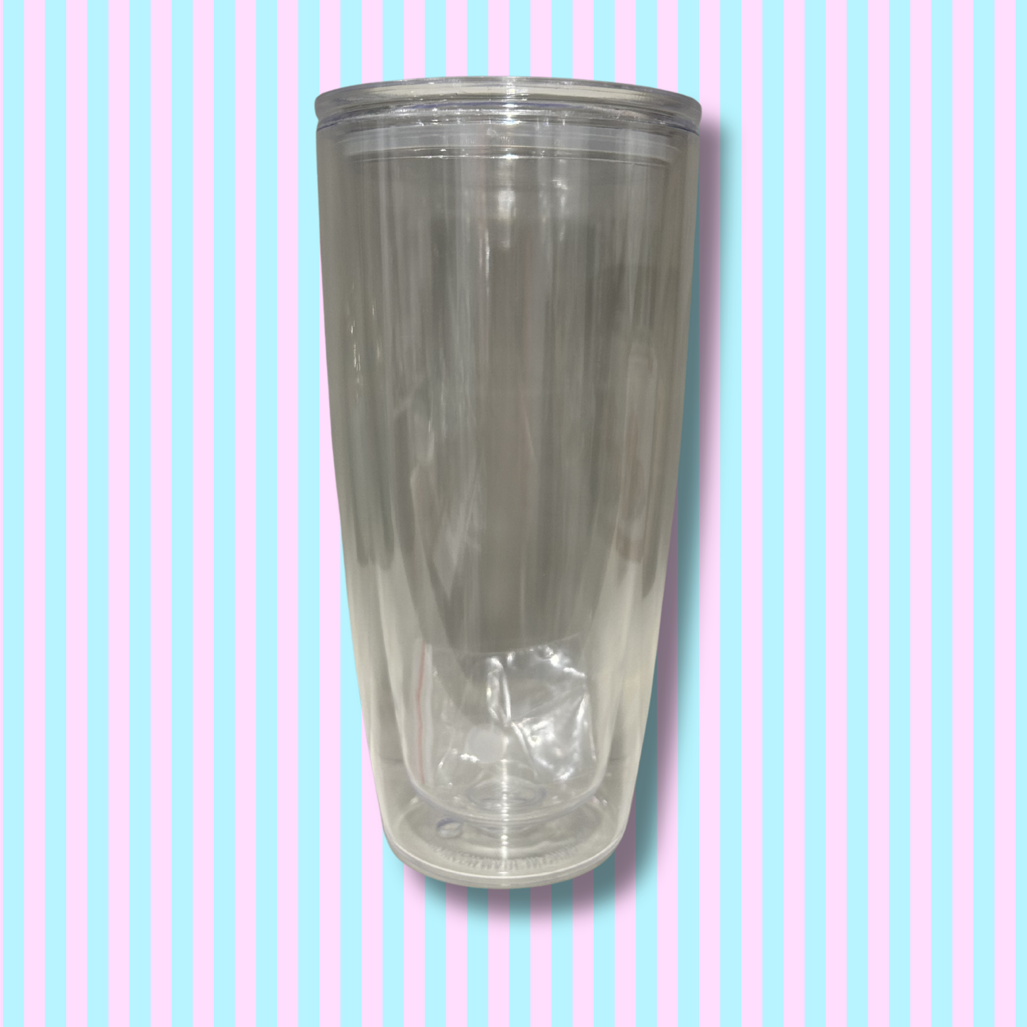 24oz - Curved - Snow Globe - Clear Lid