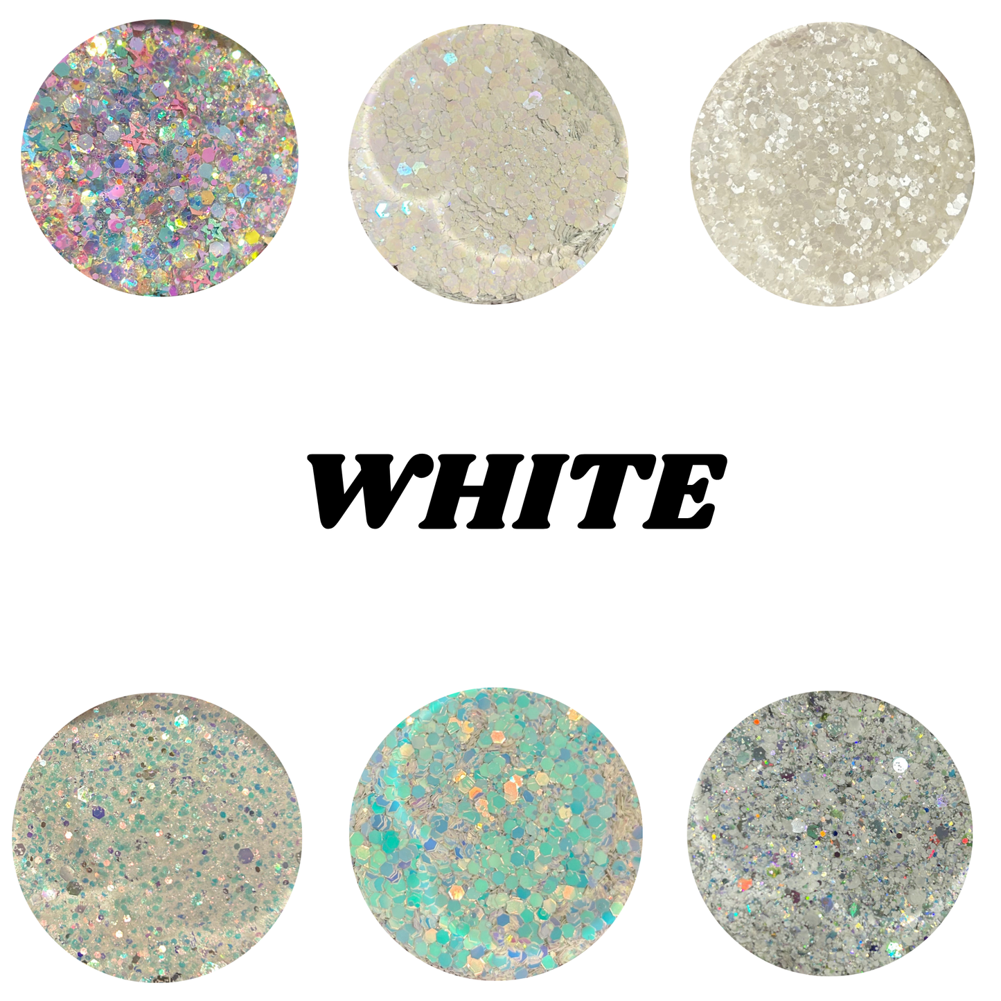 SipsByChlo - Chunky Glitter Mix - WHITES