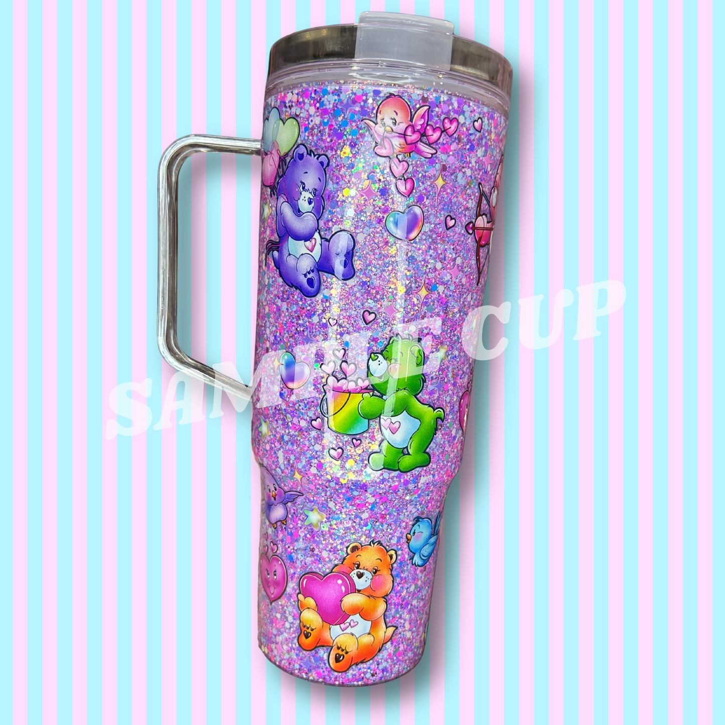 40oz Acrylic -Handle - Snow Globe