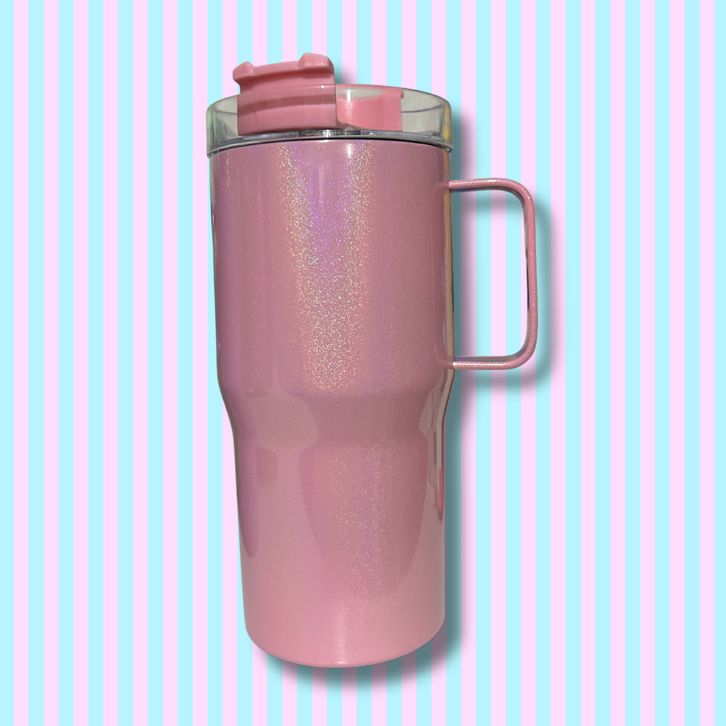 20oz Stainless Steel Shimmer - Handle Tumbler
