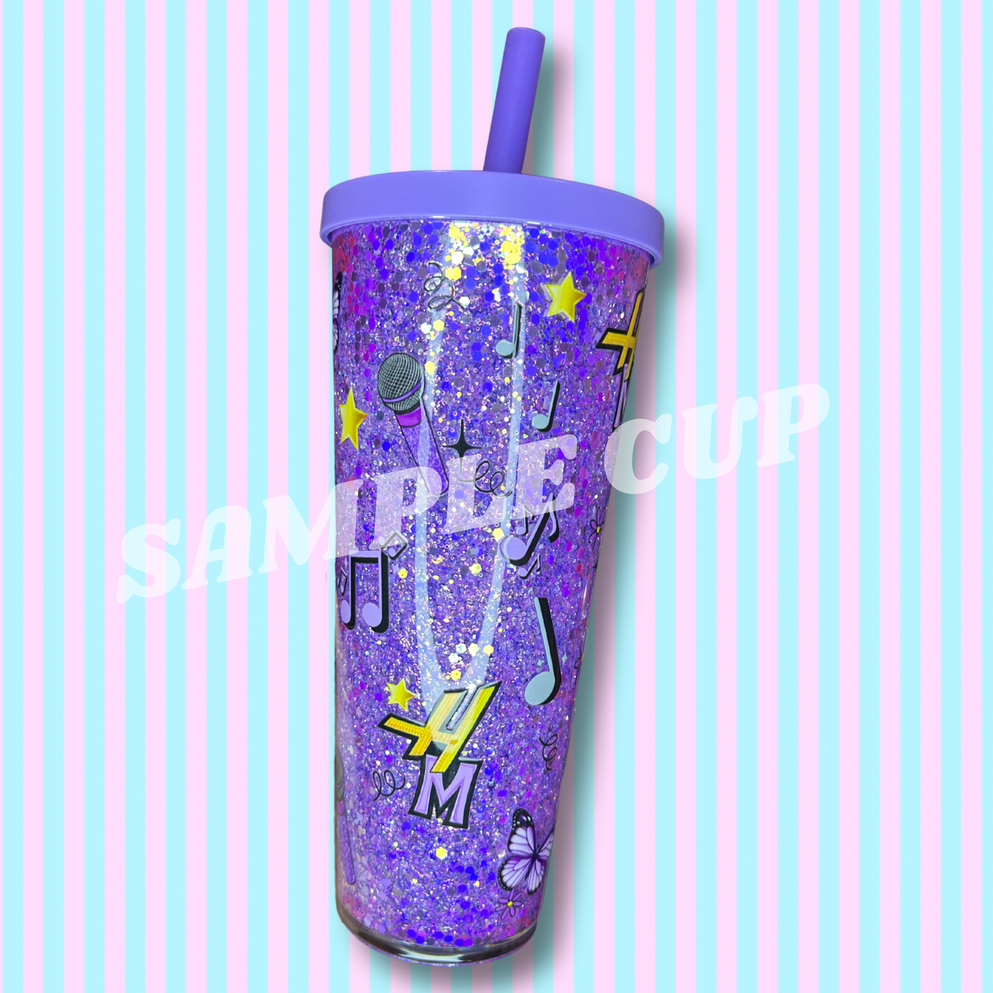 24oz - Acrylic Stadium - BOBA - Snow Globe