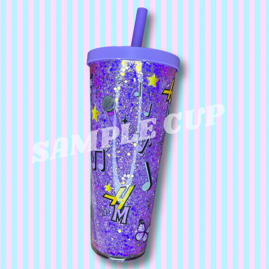 24oz - Acrylic Stadium - BOBA - Snow Globe