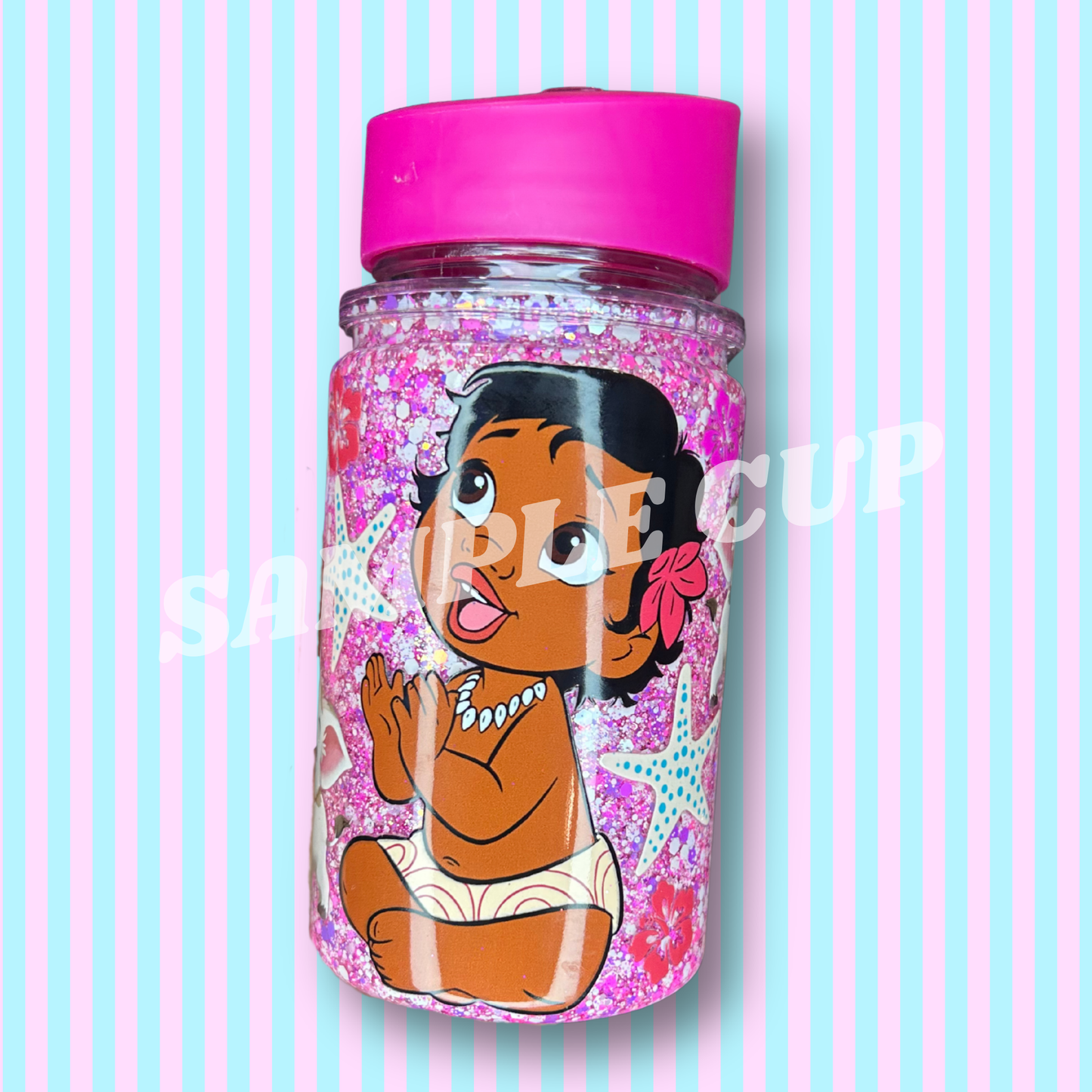 250ml Small Acrylic Drink Bottle - Snow Globe