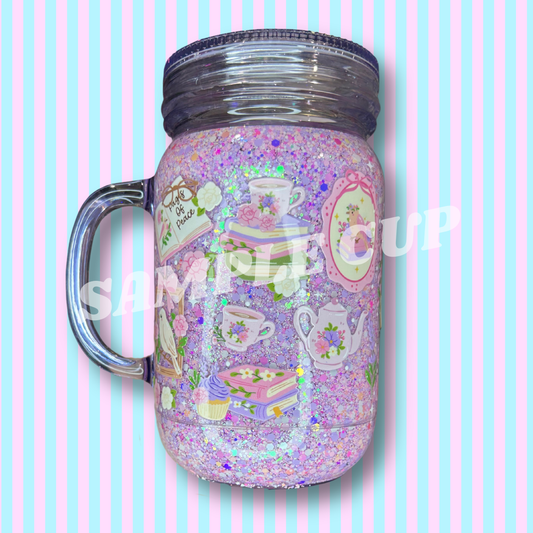 16oz Mason Jar - Acrylic - Snow Globe