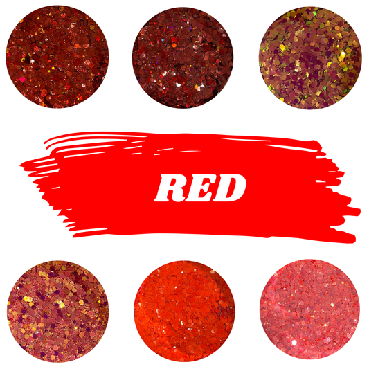 SipsByChlo - Chunky Glitter Mix  - REDS