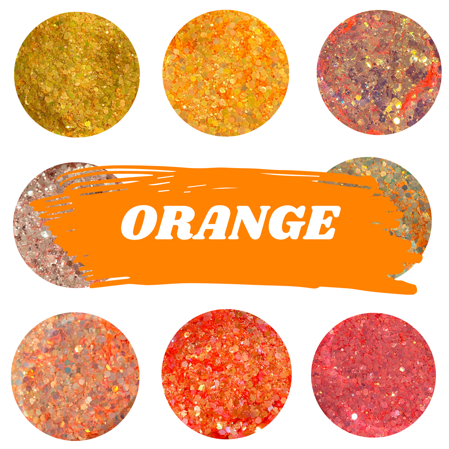 SipsByChlo - Chunky Glitter Mix - ORANGES