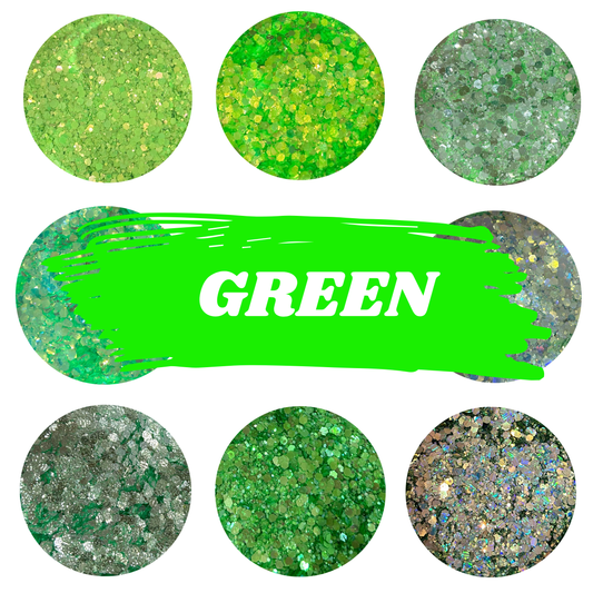 SipsByChlo - Chunky Glitter Mix - GREENS