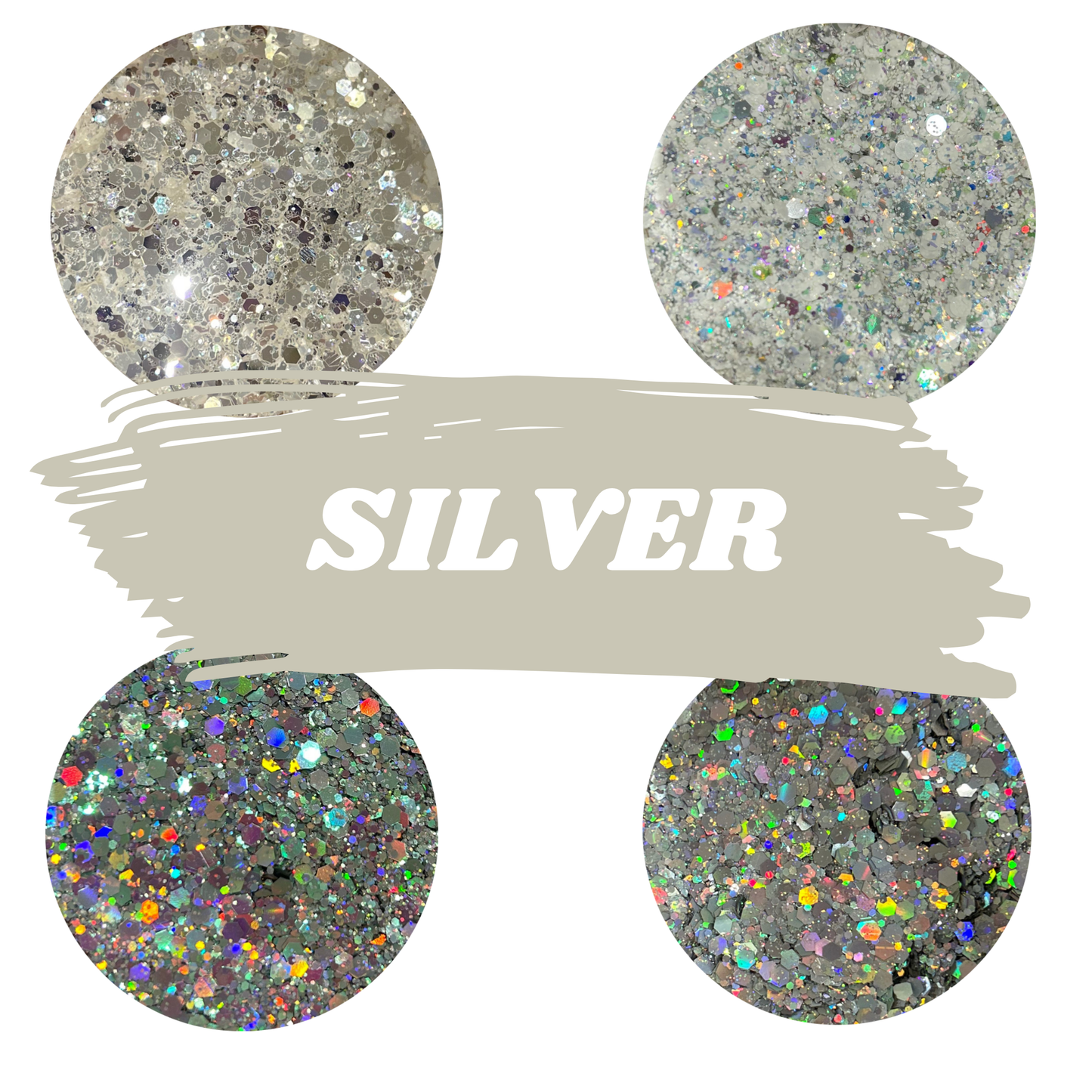SipsByChlo - Chunky Glitter Mix - SILVERS