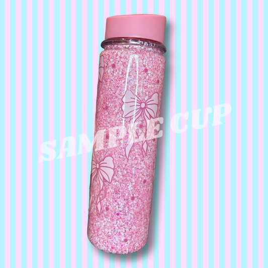 500ml Large Acrylic Drink Bottle - Snow Globe