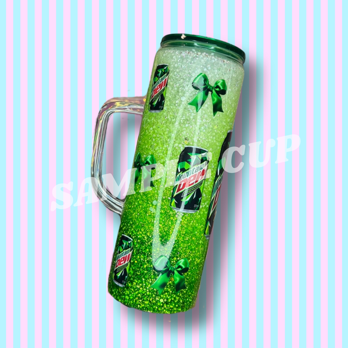 20oz Glass - Handled - Snow Globe