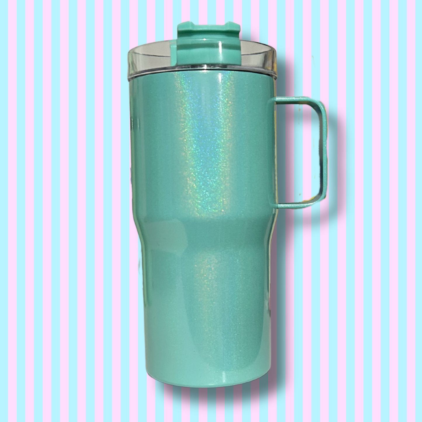 20oz Stainless Steel Shimmer - Handle Tumbler