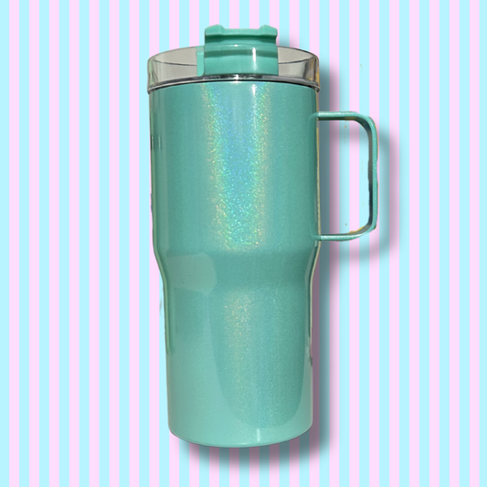 20oz Stainless Steel Shimmer - Handle Tumbler