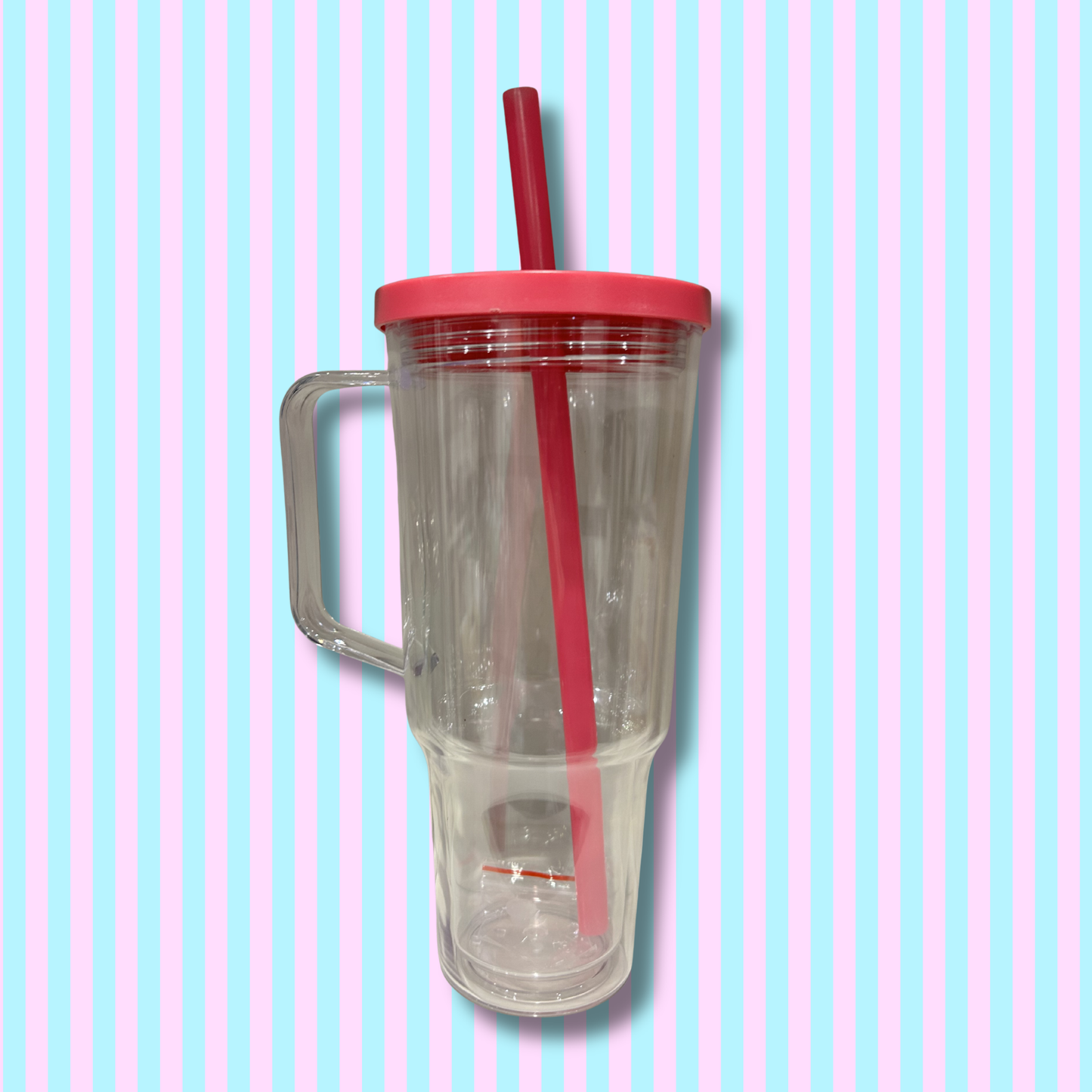30oz Acrylic -Handle - Snow Globe