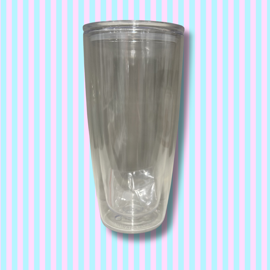 24oz - Curved - Snow Globe - Clear Lid